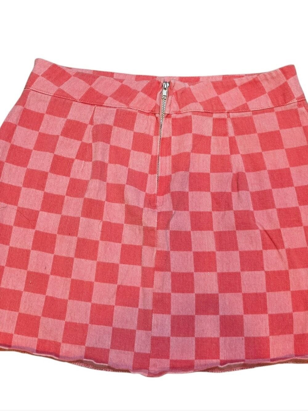 LeLis Collection Pink Checkered Billie Skirt Size Medium - Picture 3 of 7